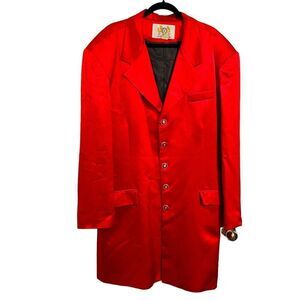Vintage LC Live Collection Blazer Jacket Mens 3X Red Formal Italy New York USA